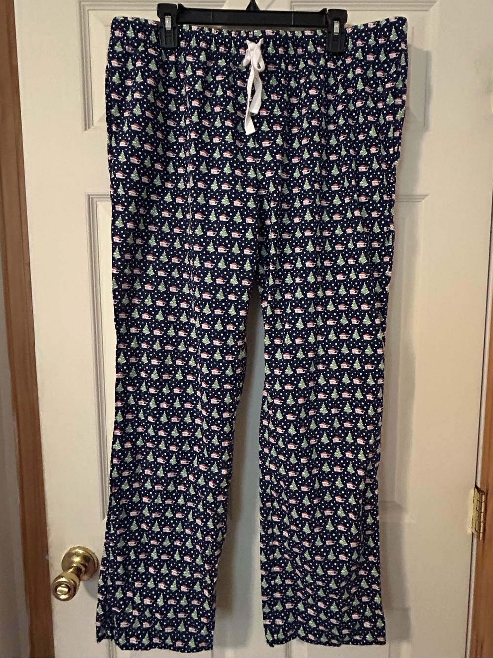 Vineyard Vines Women’s Christmas Whale Santa Lounge Pajama Sleeeper Pants L